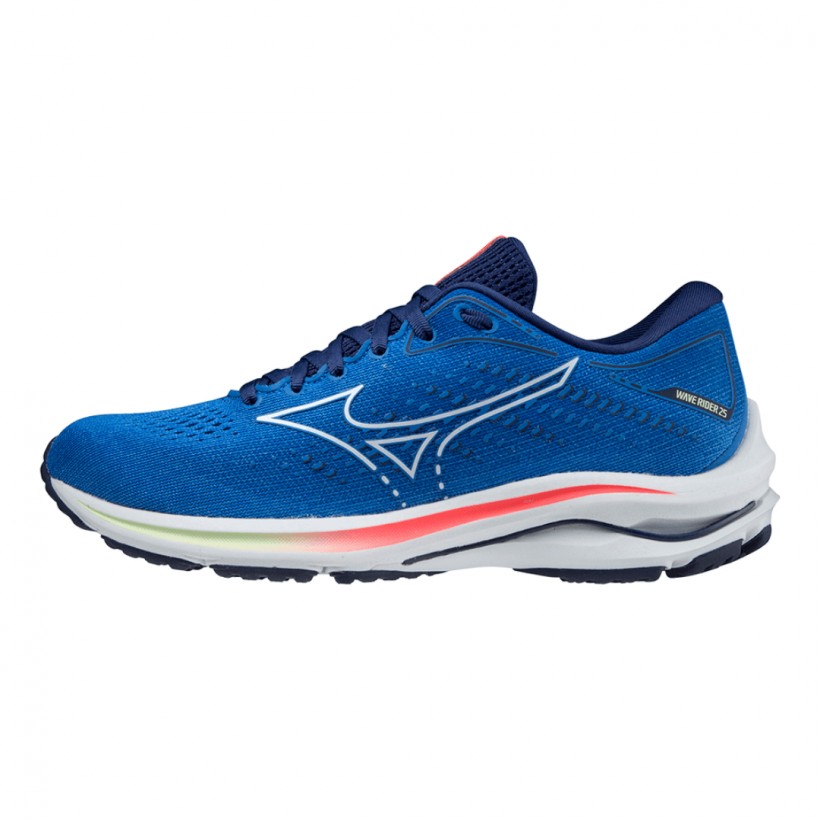 Scarpe da donna Mizuno Wave Rider 25 Blu Bianche AW21