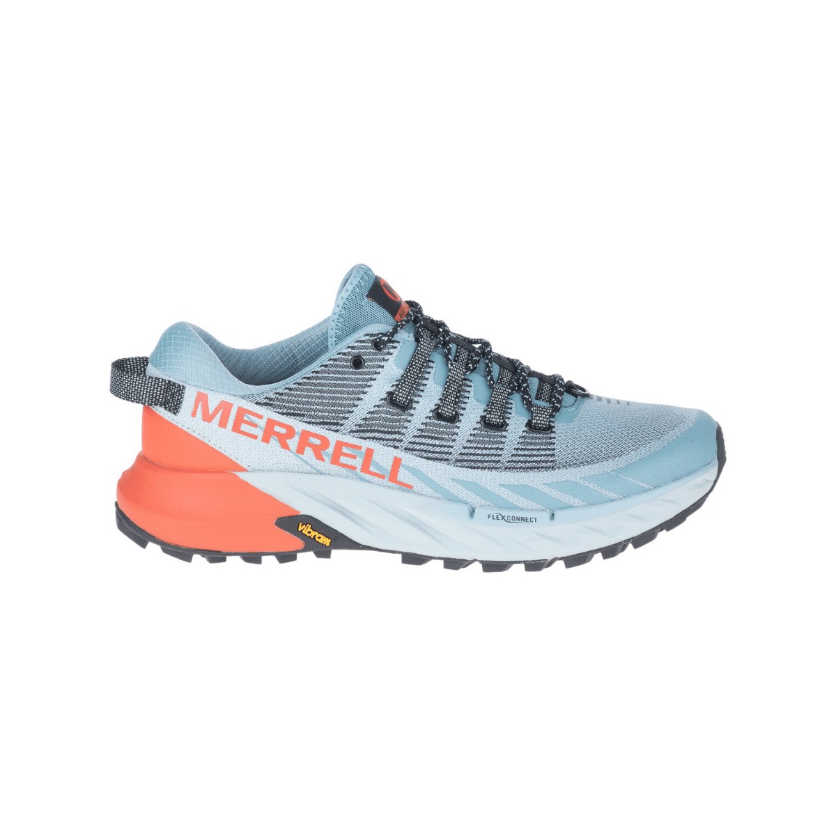 Merrell Agility Peak 4 Shoes Light Blue Orange AW21, Size 42 - EUR