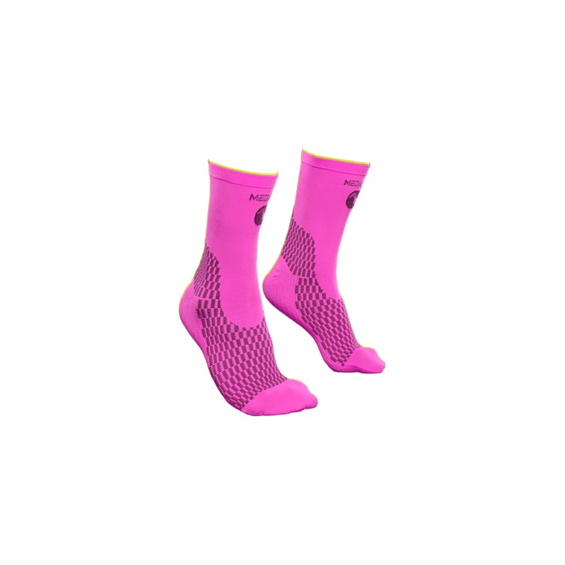 Medilast Sportlast Compression Tech NRG Cycling Sock Neon Pink-Black