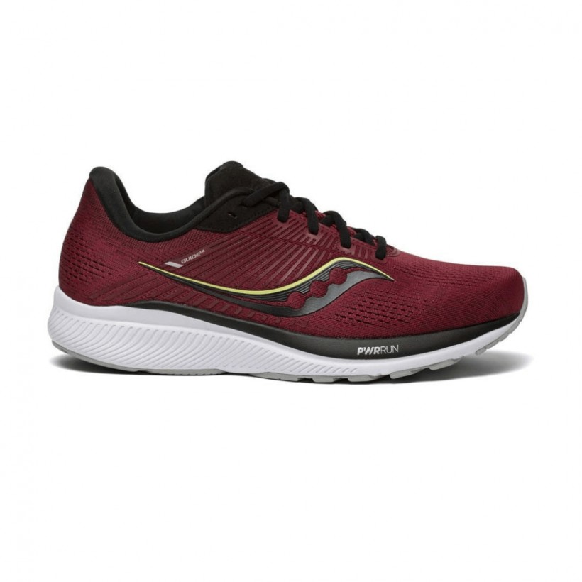 Saucony Guide 14 Maroon Yellow AW21 Sneakers