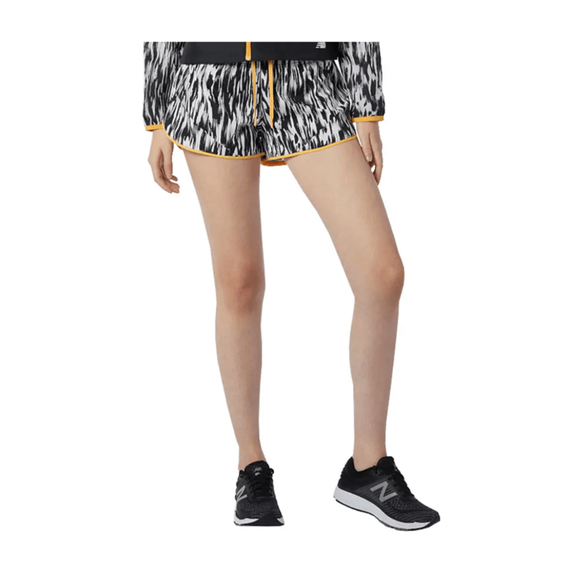 New Balance Printed Fast Flight Split Spodenki Białe Czarne Damskie