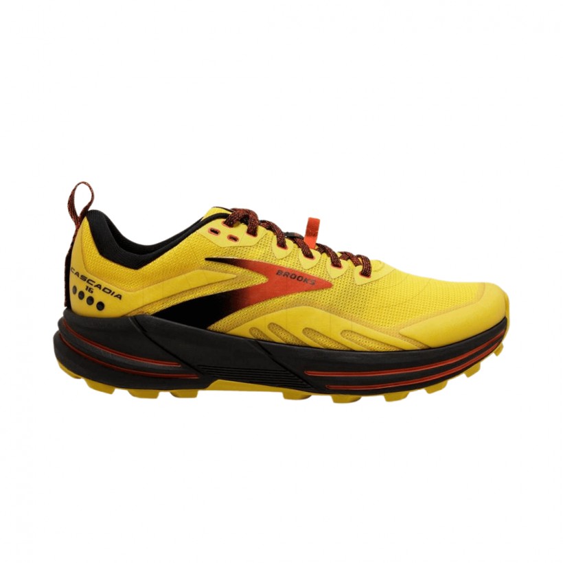 Brooks Cascadia 16 Shoes Yellow Black Red AW21