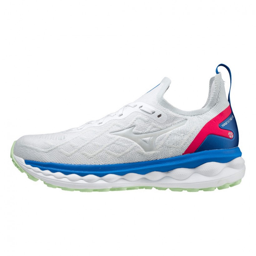 Tênis Mizuno Wave Wave Sky Neo Branco Azul AW21