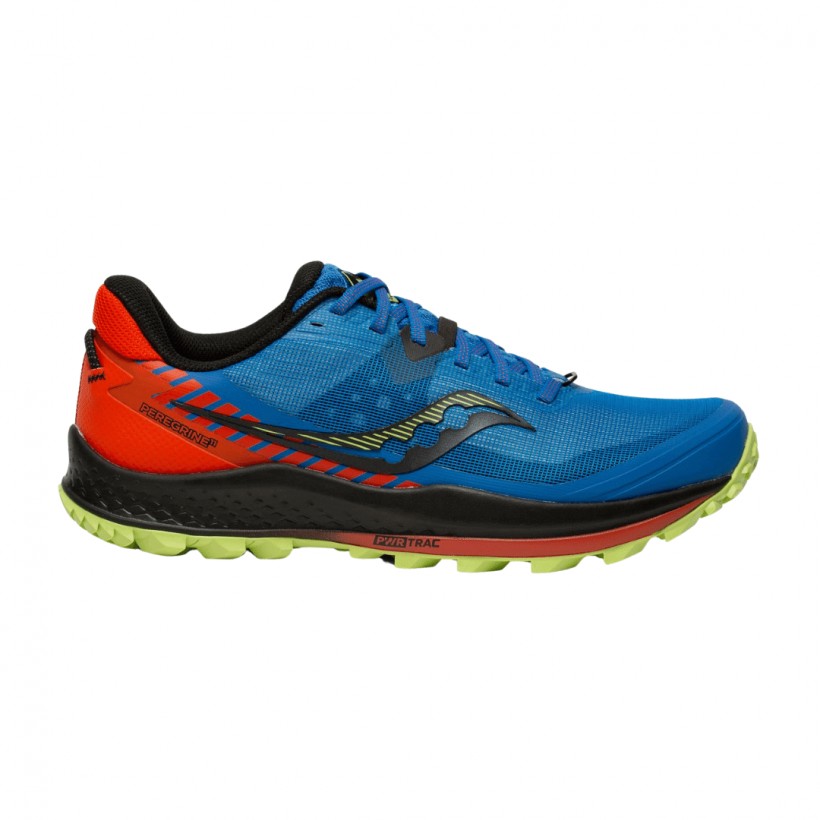 Saucony Peregrine 11 Running Shoes Blue Red