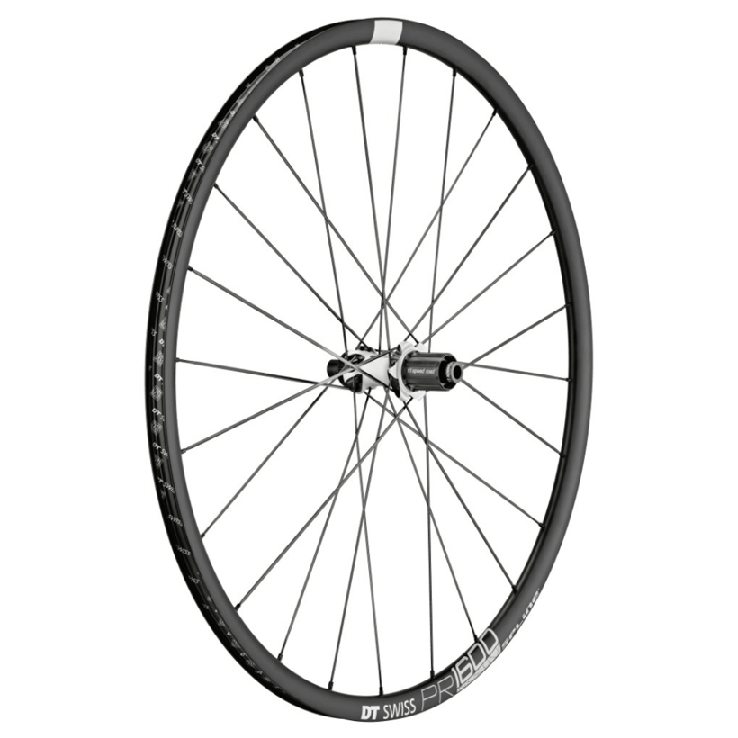 Roue arrière DT Swiss PR 1600 Spline DB 23 Center Lock 12/100 mm à axe traversant