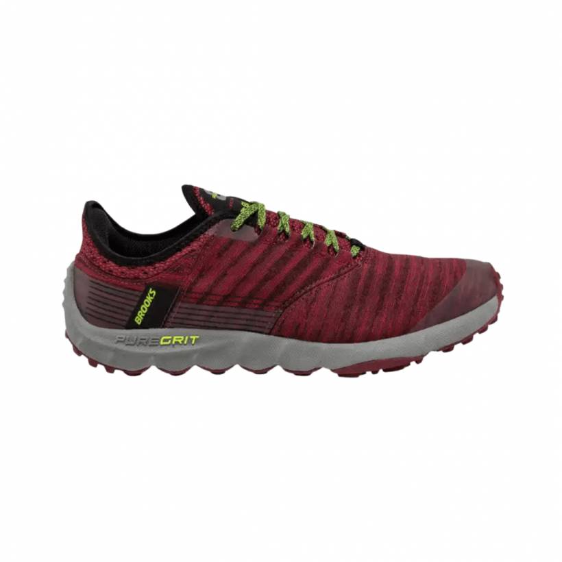 Brooks PureGrit 8 Trail Chaussures Fluorescent Rouge Gris AW19 Homme