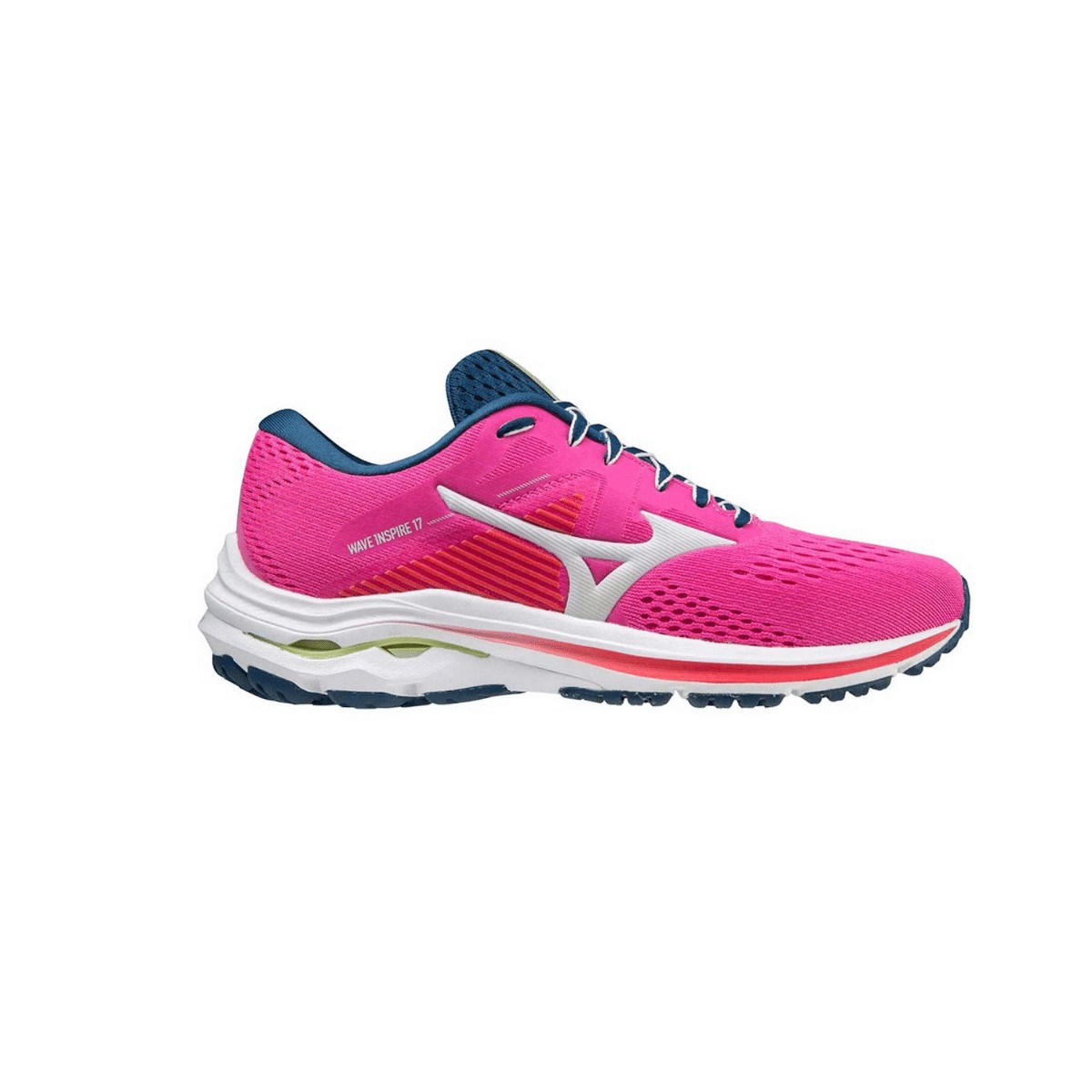 Zapatillas Mizuno Wave Inspire 17 Rosa Blanco Mujer