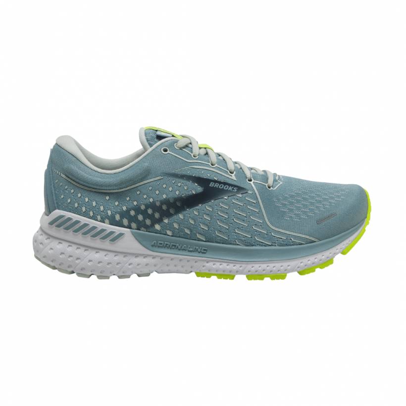 Zapatillas Brooks Adrenaline GTS 21 Azul Amarillo Blanco AW21 Mujer