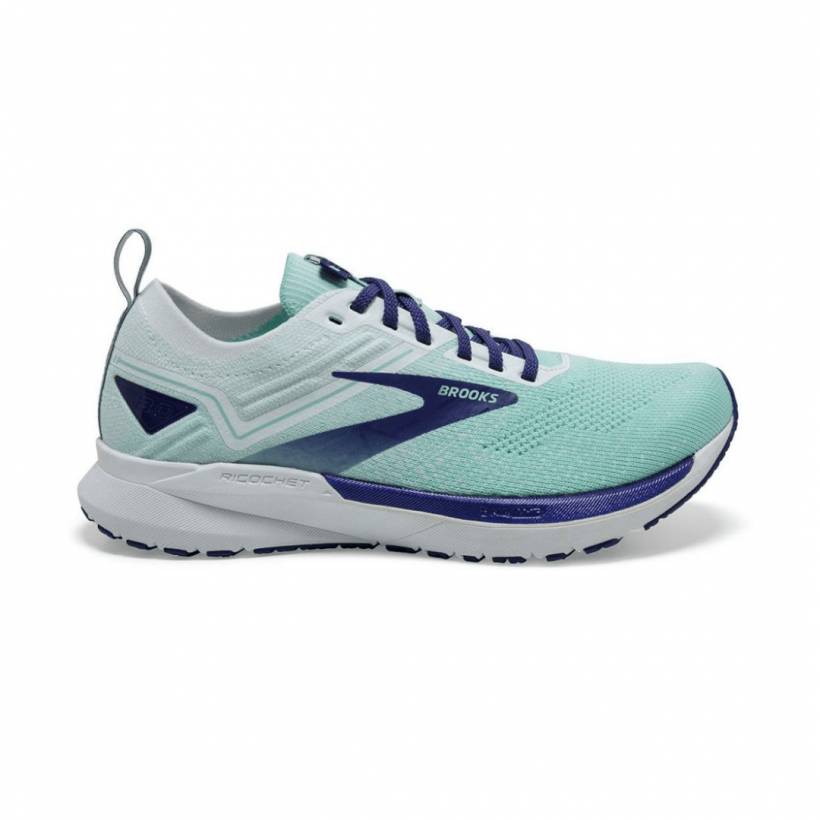 Zapatillas Brooks Ricochet 3 Blanco Azul Claro Morado AW21 Mujer