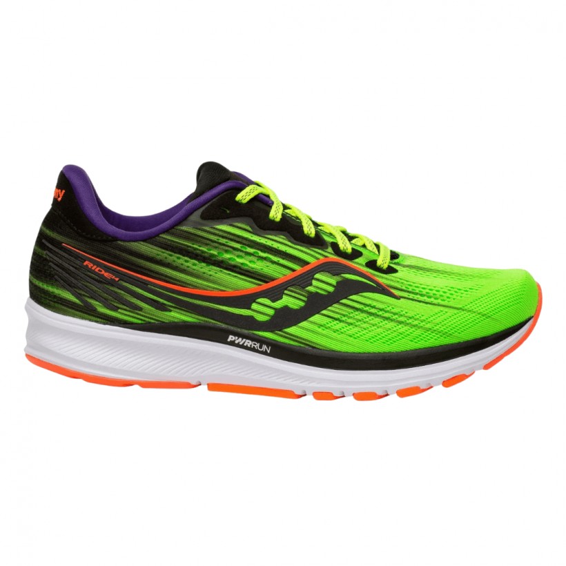 Saucony Ride 14 Shoes Green Fluor AW21