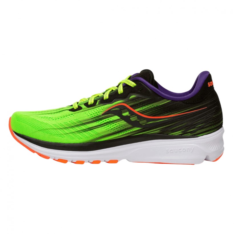 Saucony Ride 14 Schuhe Grün Fluor AW21