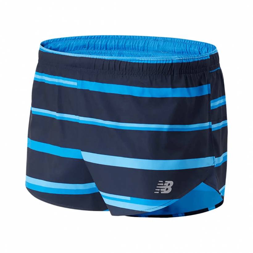 New Balance Imprimé Impact Run 3 Pouces Short Bleu