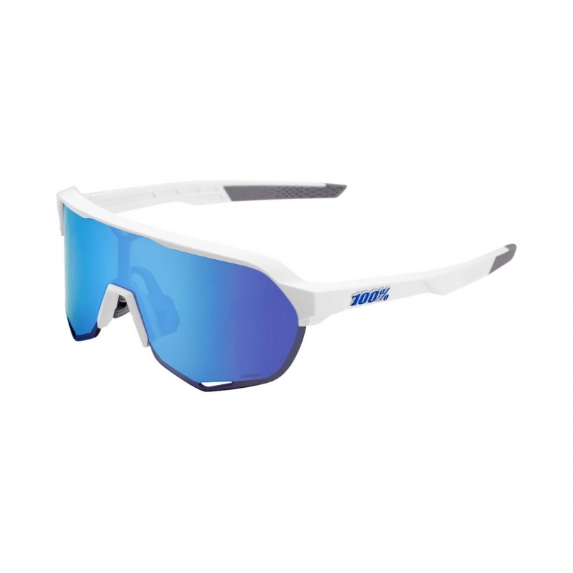 100% S2 Glasses - Matte White- Multilayer Hyper Blue Lenses