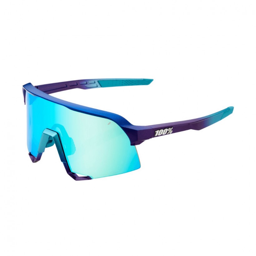 100% S3 Glasses - Matte Metallic Into the Fade Topaz Blue
