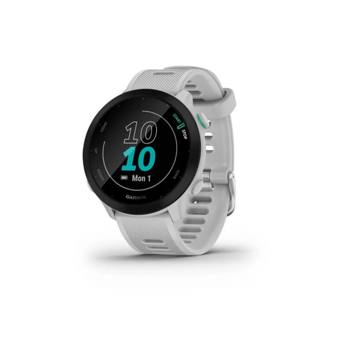 Smart LG G Watch R günstig Kaufen-Garmin Forerunner 55 Weiß. Garmin Forerunner 55 Weiß <![CDATA[Garmin Forerunner 55 Weiß Diese intuitive GPS-Smartwatch ist so konzipiert, dass jeder, unabhängig von seinem Können, seine Statistiken verfolgen und seine Trainingsziele erreichen