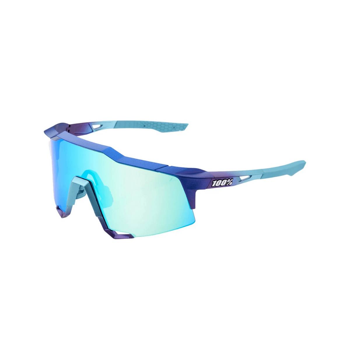 Image of Brille 100% Speedcraft Matte Metallic Into the Fade Topaz Blue