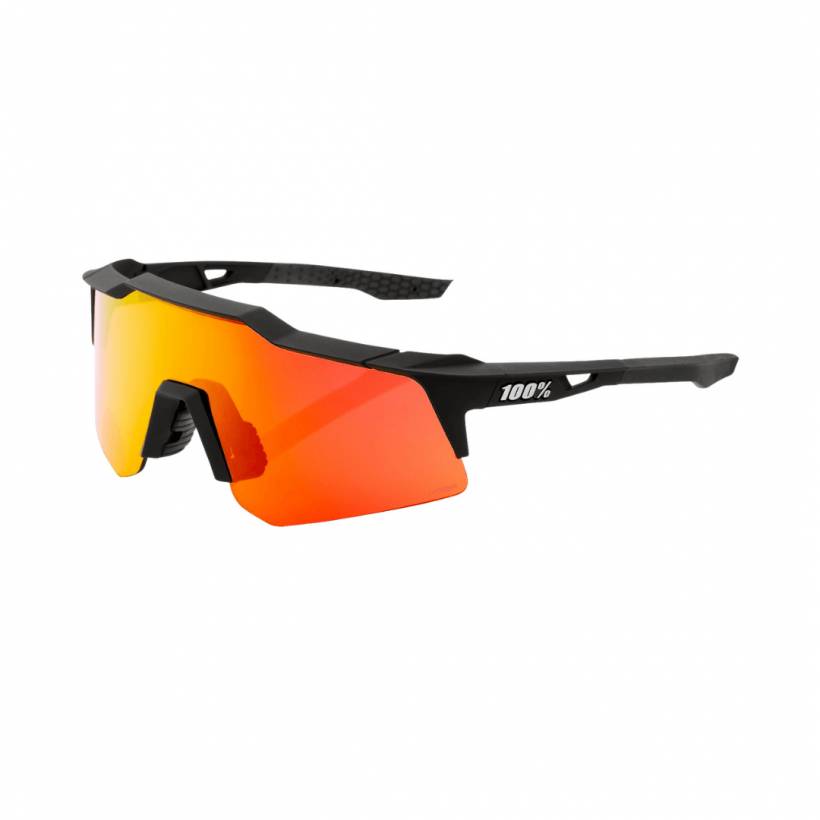 Gogle 100% Speedcraft XS Soft Tact Czarne wielowarstwowe czerwone soczewki HiPer