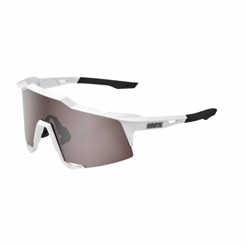 Occhiali 100% Speedcraft Matt White Lenti Argento HiPER