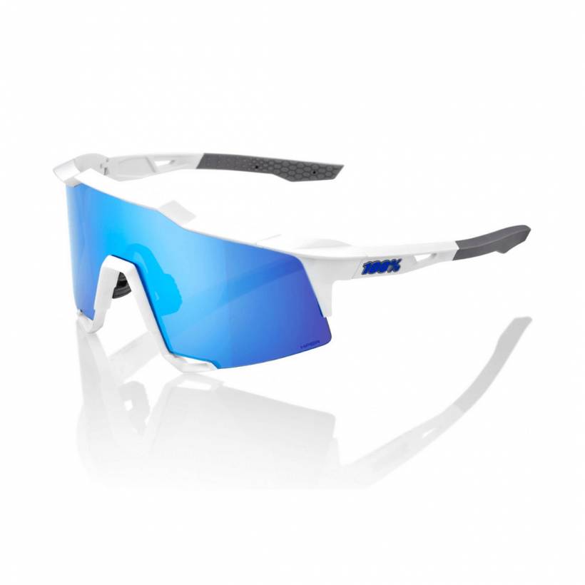 Gafas 100% Speedcraft XS Blanco Mate Lentes HiPER Azul