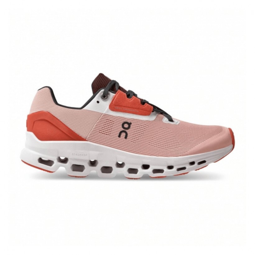 On Cloudstratus Rose Orange Damenschuhe
