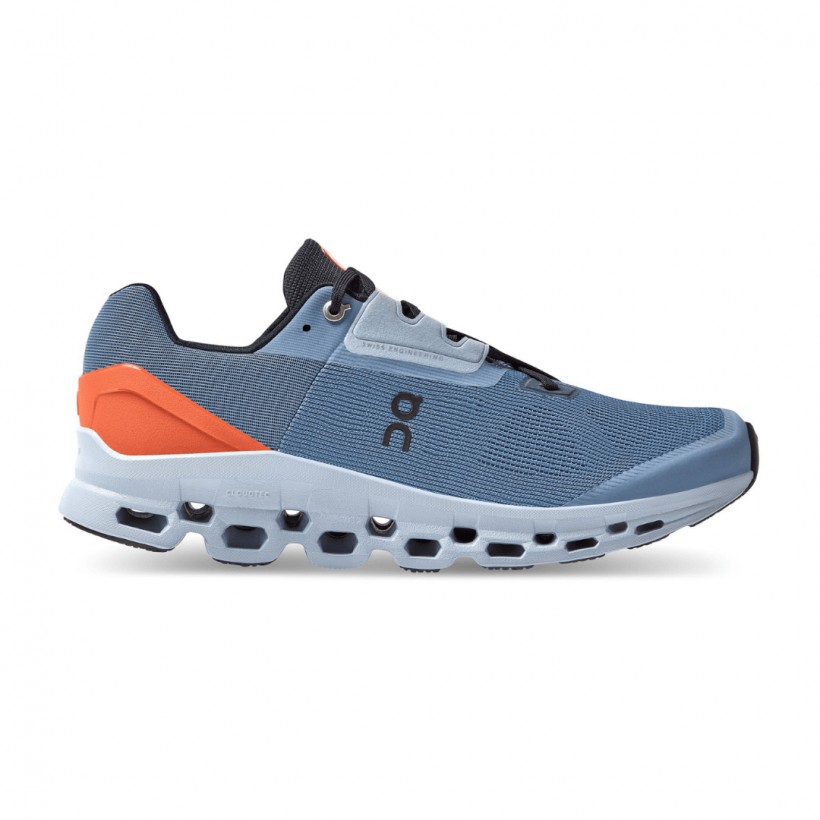 On Cloudstratus Lake Blue Orange AW21 Shoes