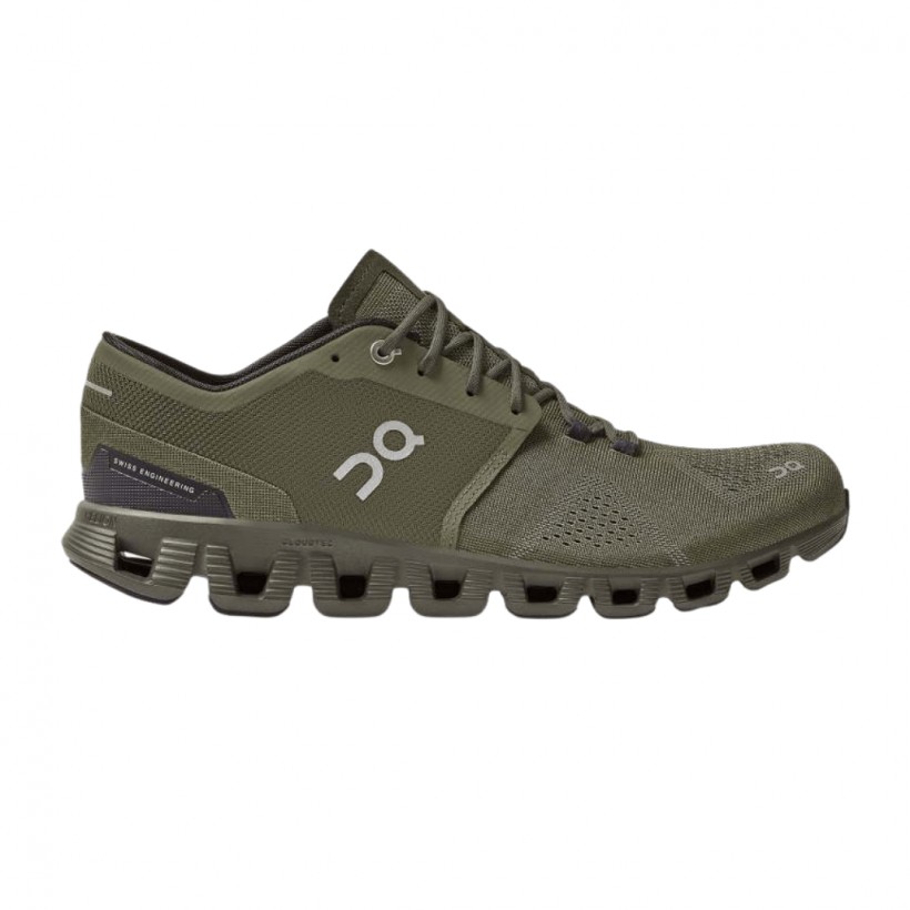 On Cloud X Grün Herrenschuhe