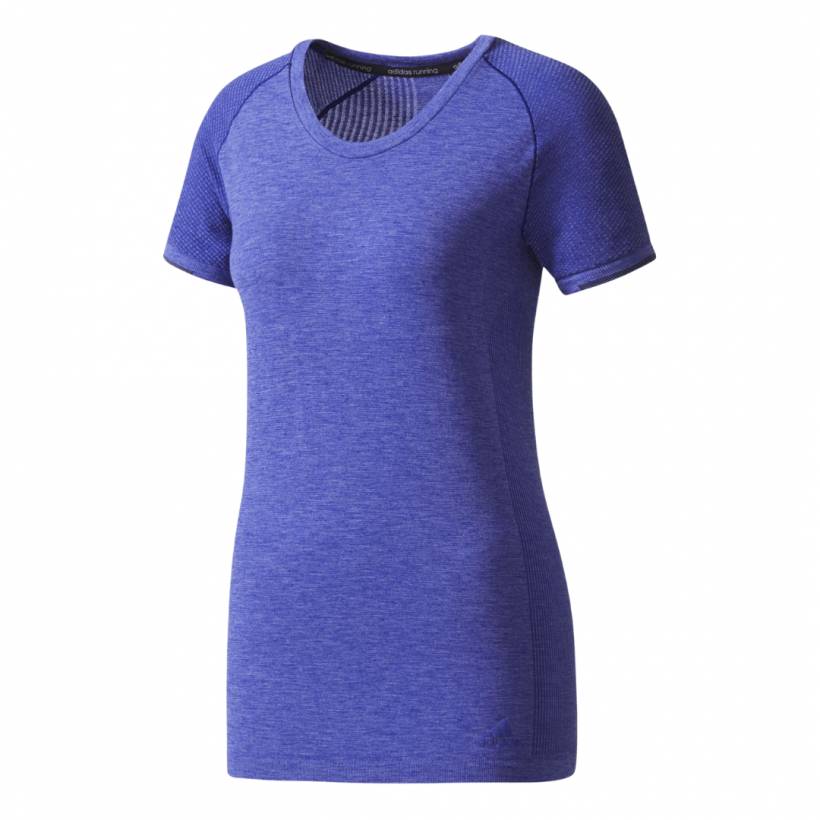 Kurzarm Adidas Technical Primeknit Wool Woman Blue AW17