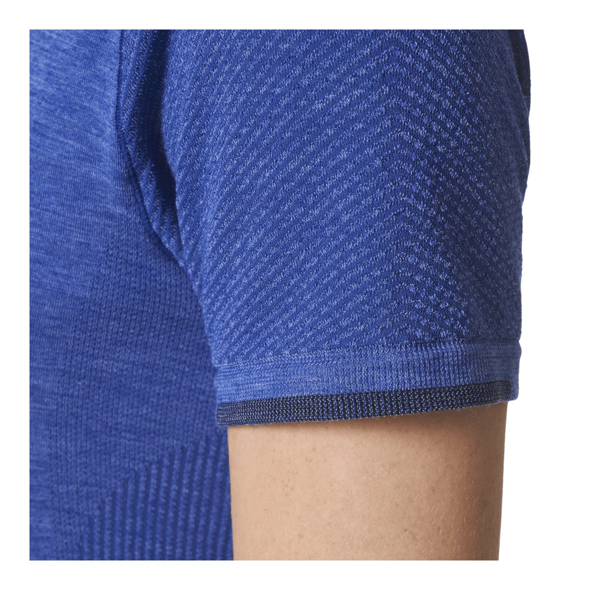 Camiseta maga corta Adidas Primeknit Mujer Azul