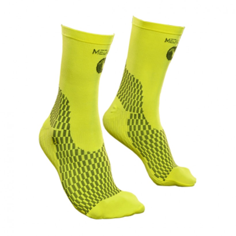 Medilast Sportlast Compression Technical Cycling NRG Neon Yellow-Black Sock