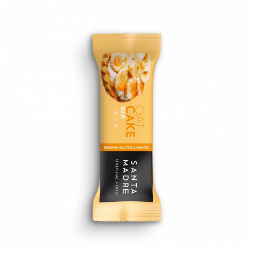 Barrita de Avena Santa Madre sabor Plátano Caramelo Salado 60g