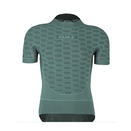 Q36.5 Base Layer 2 Kurzarm-T-Shirt Olivgrün