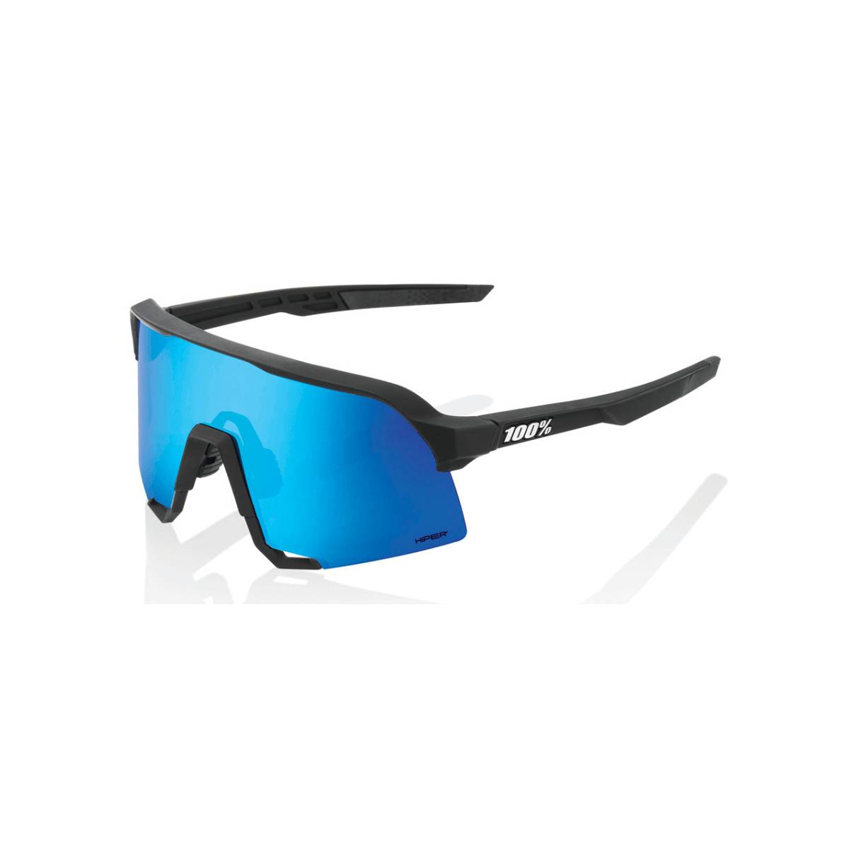 Image of Brille 100% S3 Hyper Blue Multilayer Mirror Lens Schwarz