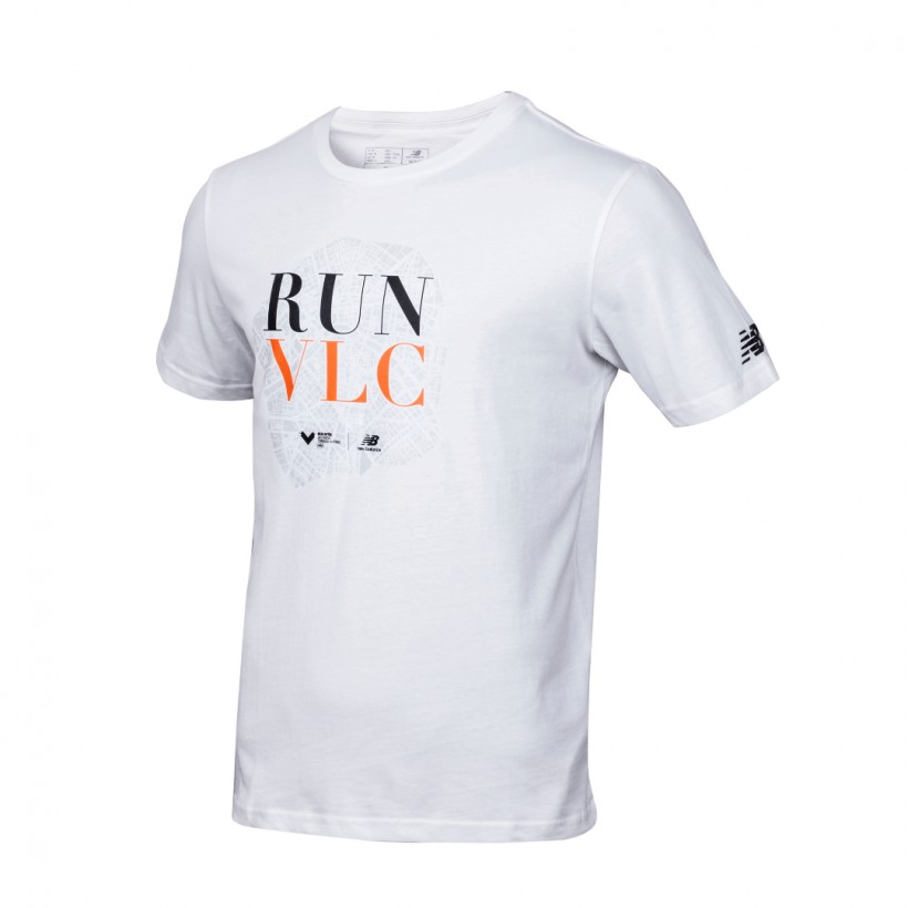 New Balance Valencia Run 2021 White Short Sleeve T-Shirt
