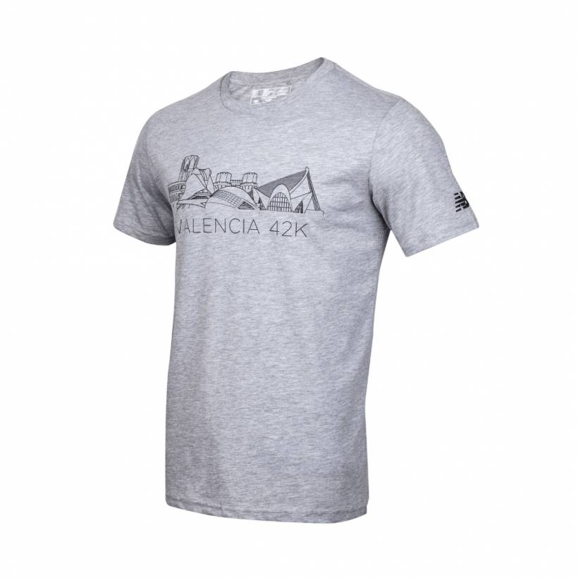 T-shirt manica corta New Balance Valencia Run 2021 Grigio