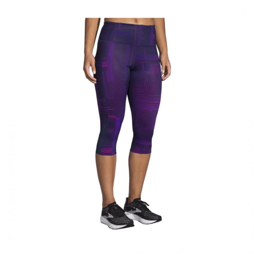 Brooks Method 1/2 Crop Lila Strumpfhose Damen