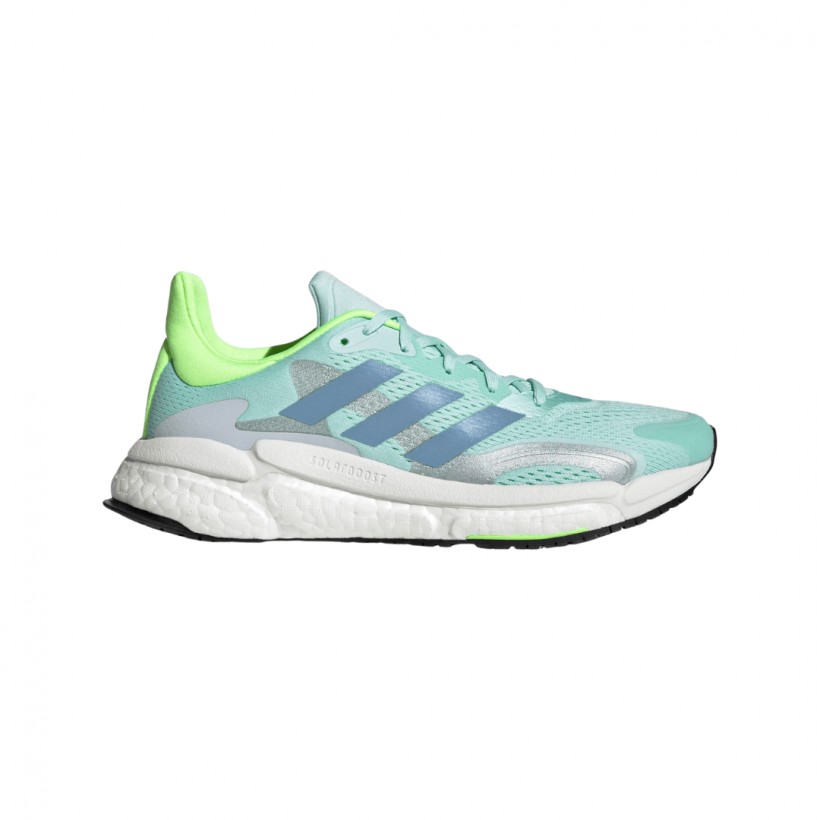 Solar Boost 3 Adidas Green Blue AW21 Women's Running Shoes
