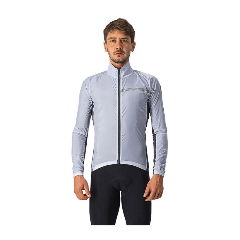 Castelli Squadra Stretch Windbreaker Jacket Gray Silver