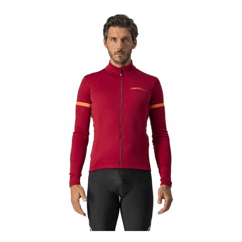 Castelli Fondo 2 FZ Long Sleeve Red Jersey