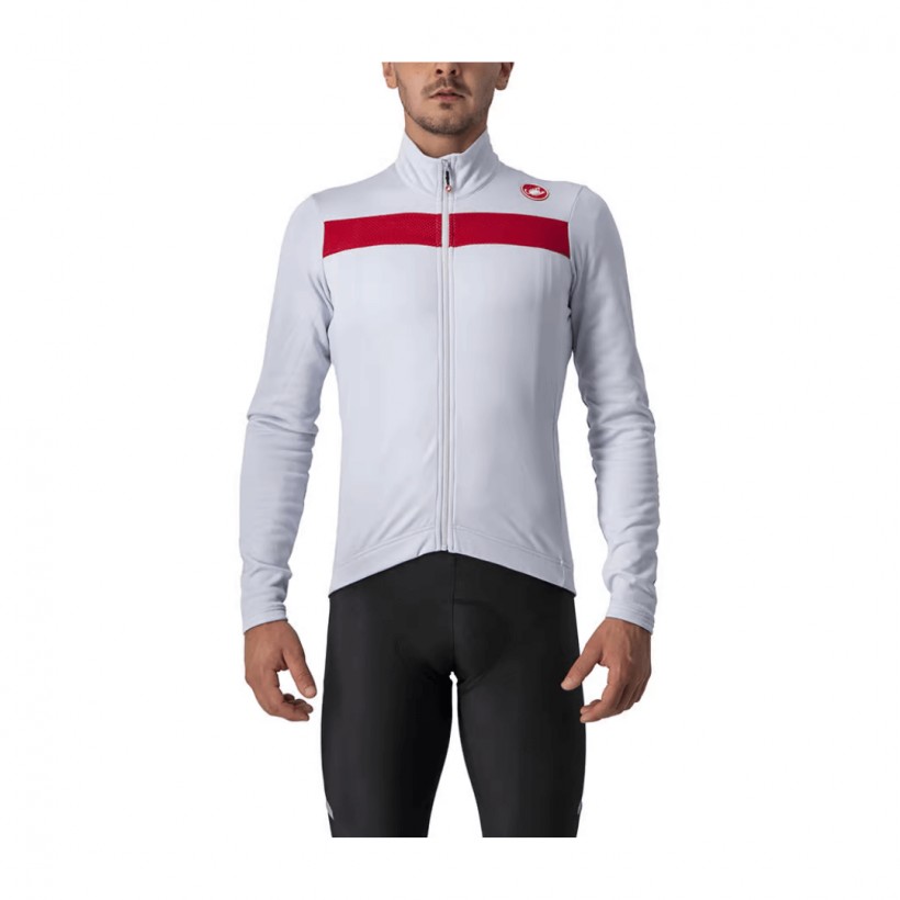 Maillot Manches Longues Castelli Puro 3 FZ Gris Argent