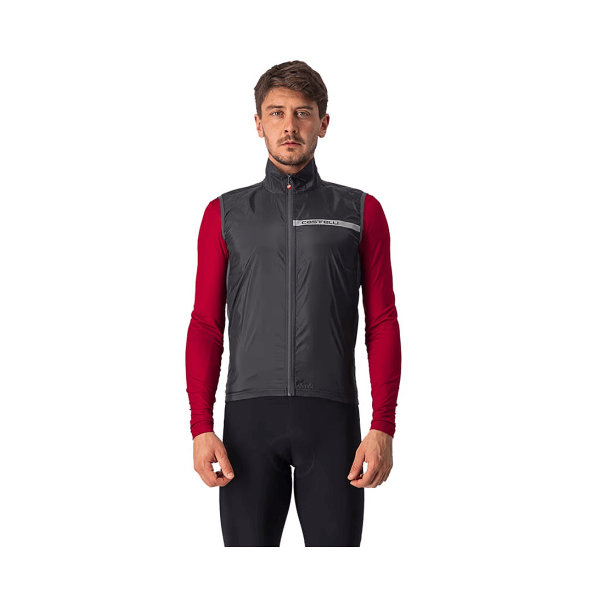 Chaleco Cortavientos Castelli Squadra Stretch Negro, Talla M