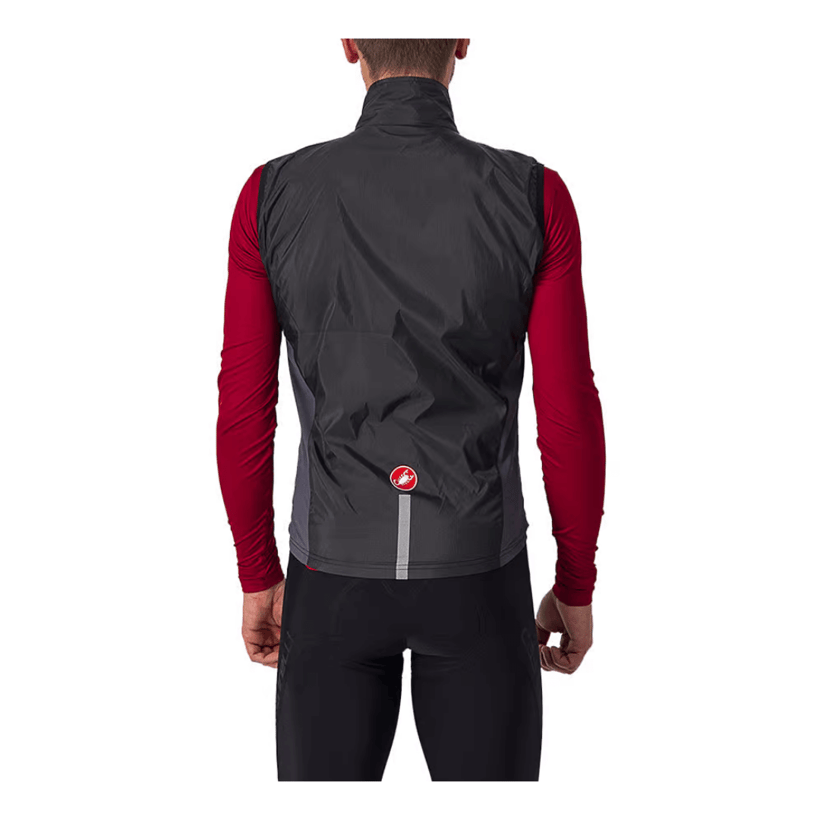 Castelli Squadra Stretch Windbreaker Weste Schwarz Bordeaux