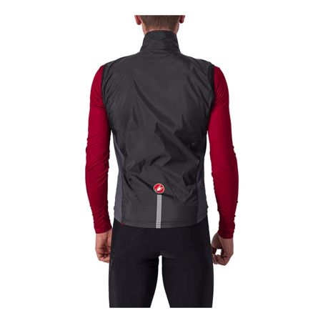 Castelli Squadra Stretch Windbreaker Weste Schwarz Bordeaux