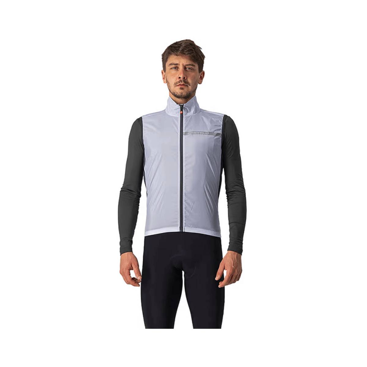 Chaleco Cortavientos Castelli Squadra Stretch Gris Oscuro, Talla M