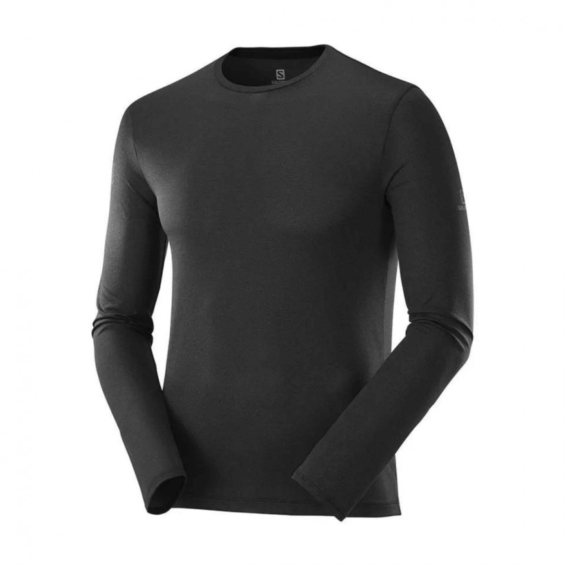 Salomon Agile – Schwarzes T-Shirt mit langen Ärmeln