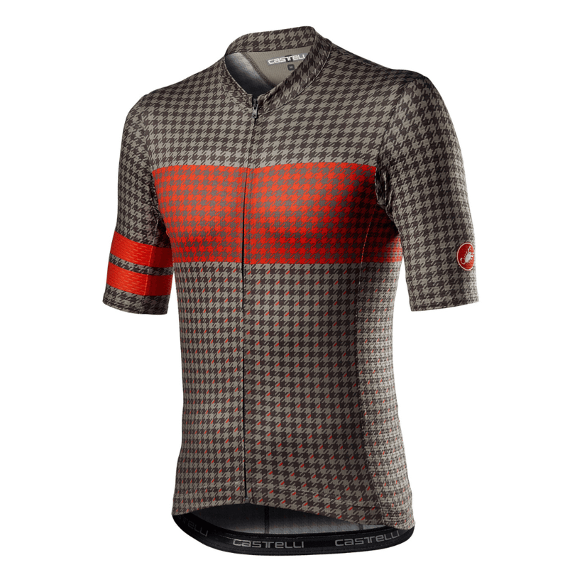 castelli　MAISON JERSEYサイズL Castelli Maison Short Sleeve Green Red Jersey