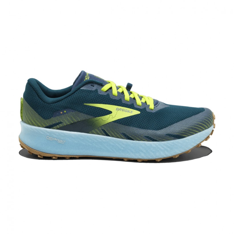 Brooks Catamount Shoes Blue Yellow Light Blue AW21