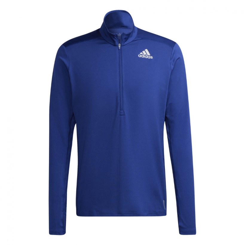 Adidas Own the Run Running 1/2 ZIP Blue Sweatshirt