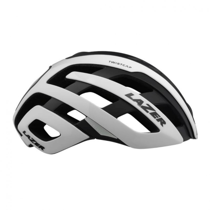 Lazer Century Helmet White Black + LED