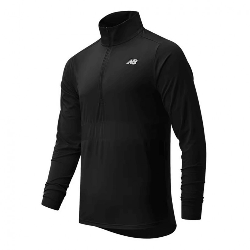 New Balance Accelerate Half Zip Long Sleeve Black T-Shirt