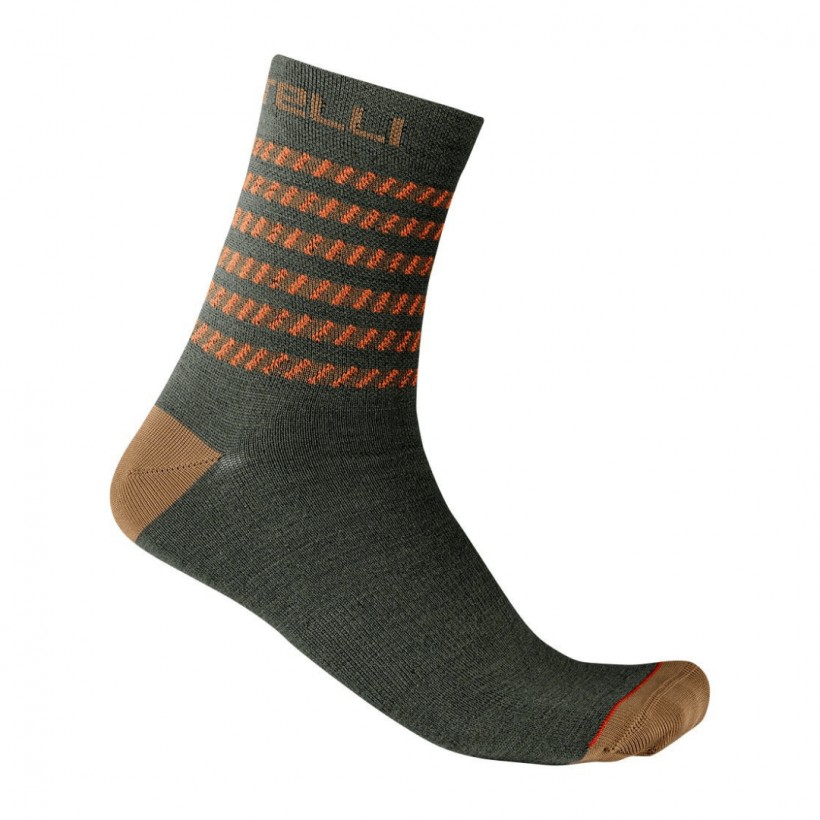 Castelli Go 15 Socks Army Green